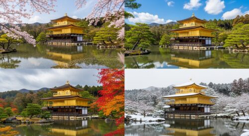 Kinkaku-ji’s Wooden Architecture and the Changing Scenery of the Four Seasons